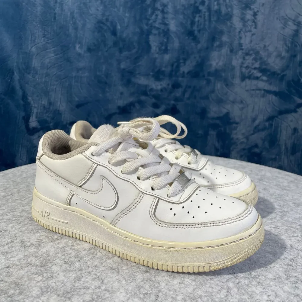 Nike Air‎ Force 1 Triple White 314192-117 Youth US Size 4.5Y Sneaker Shoes